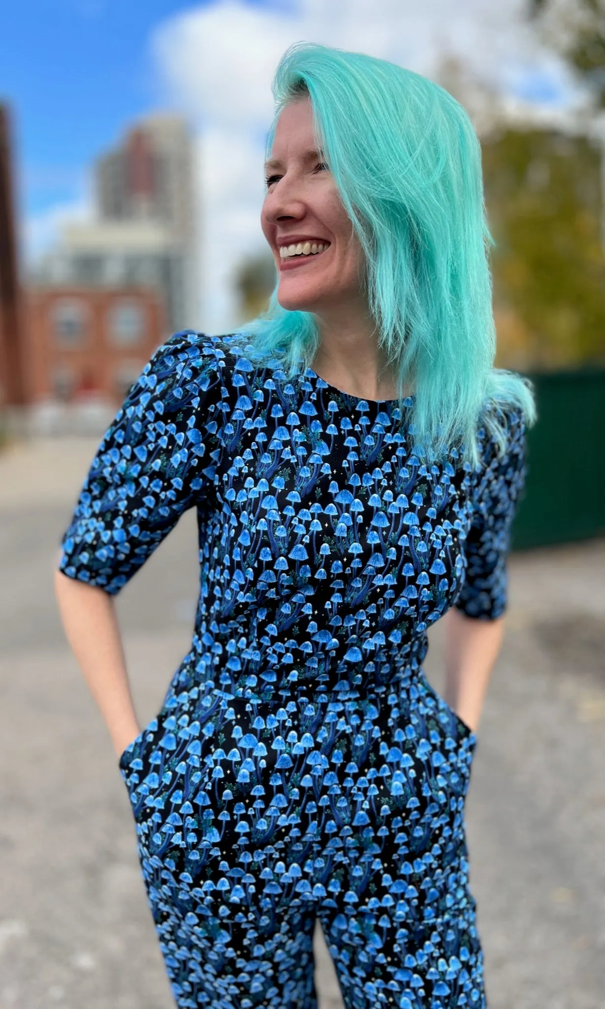 Brambling Jumpsuit - Shroominescence sold by Birds of North America