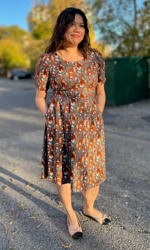 Winter Chippy Dress - Hare Berry made by Birds of North America