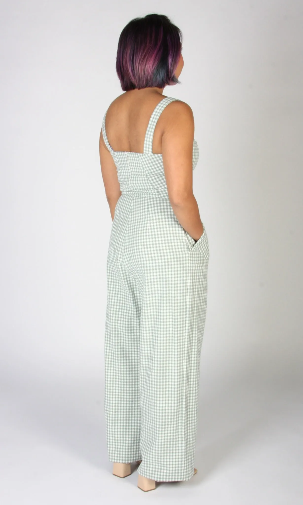 Roadrunner Jumpsuit - Sage Gingham sold by Birds of North America product image thumbnail 5