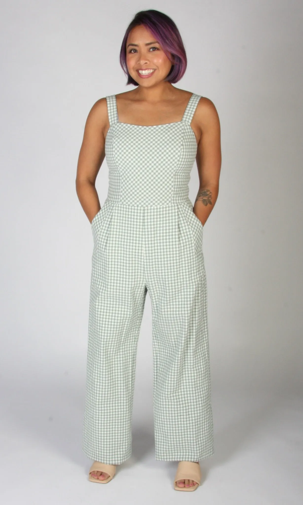 Roadrunner Jumpsuit - Sage Gingham sold by Birds of North America product image thumbnail 3