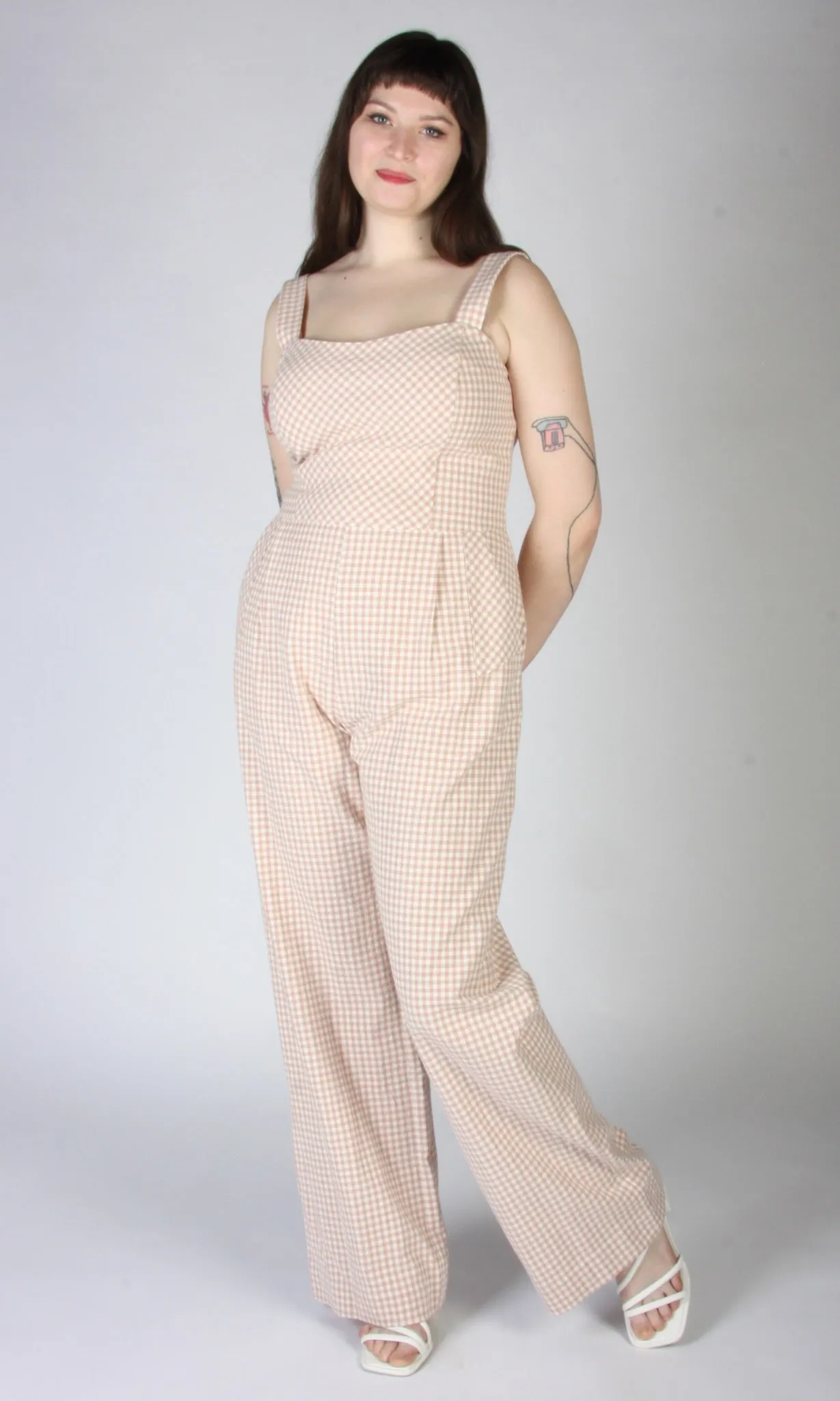 Roadrunner Jumpsuit - Peach Gingham sold by Birds of North America product image thumbnail 4