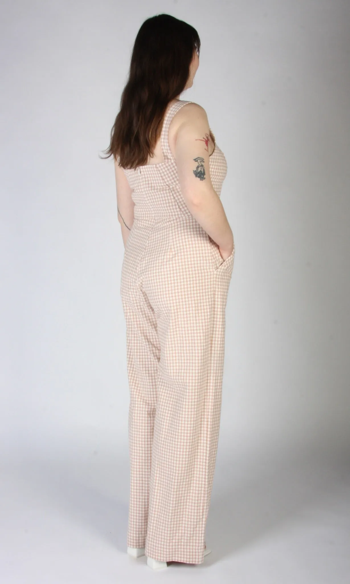 Roadrunner Jumpsuit - Peach Gingham sold by Birds of North America product image thumbnail 5