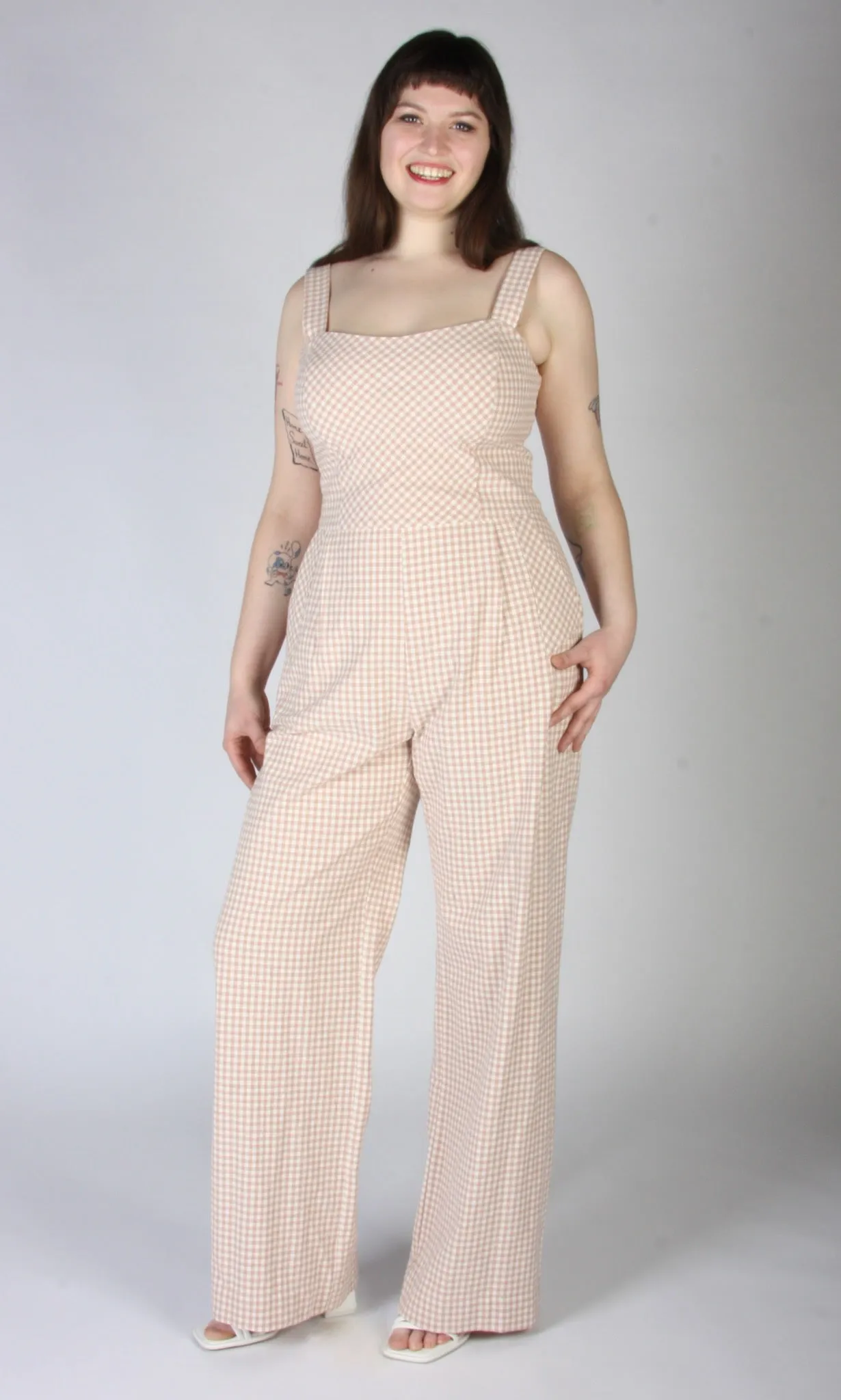 Roadrunner Jumpsuit - Peach Gingham sold by Birds of North America product image thumbnail 3