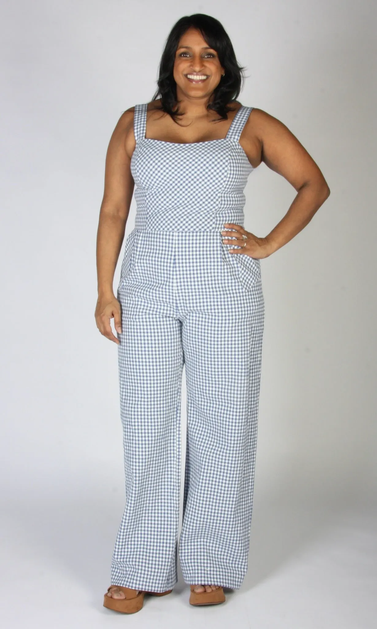 Roadrunner Jumpsuit - Blue Gingham sold by Birds of North America product image thumbnail 3