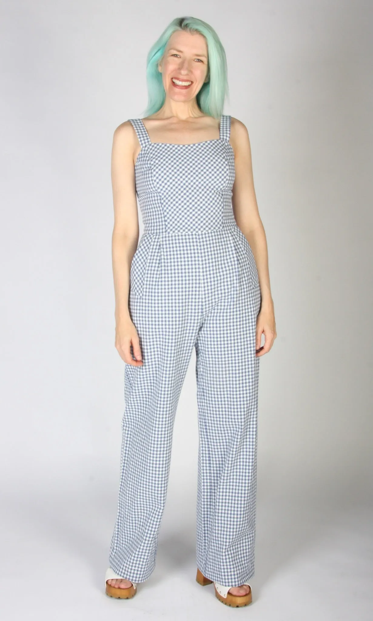 Roadrunner Jumpsuit - Blue Gingham sold by Birds of North America product image thumbnail 2
