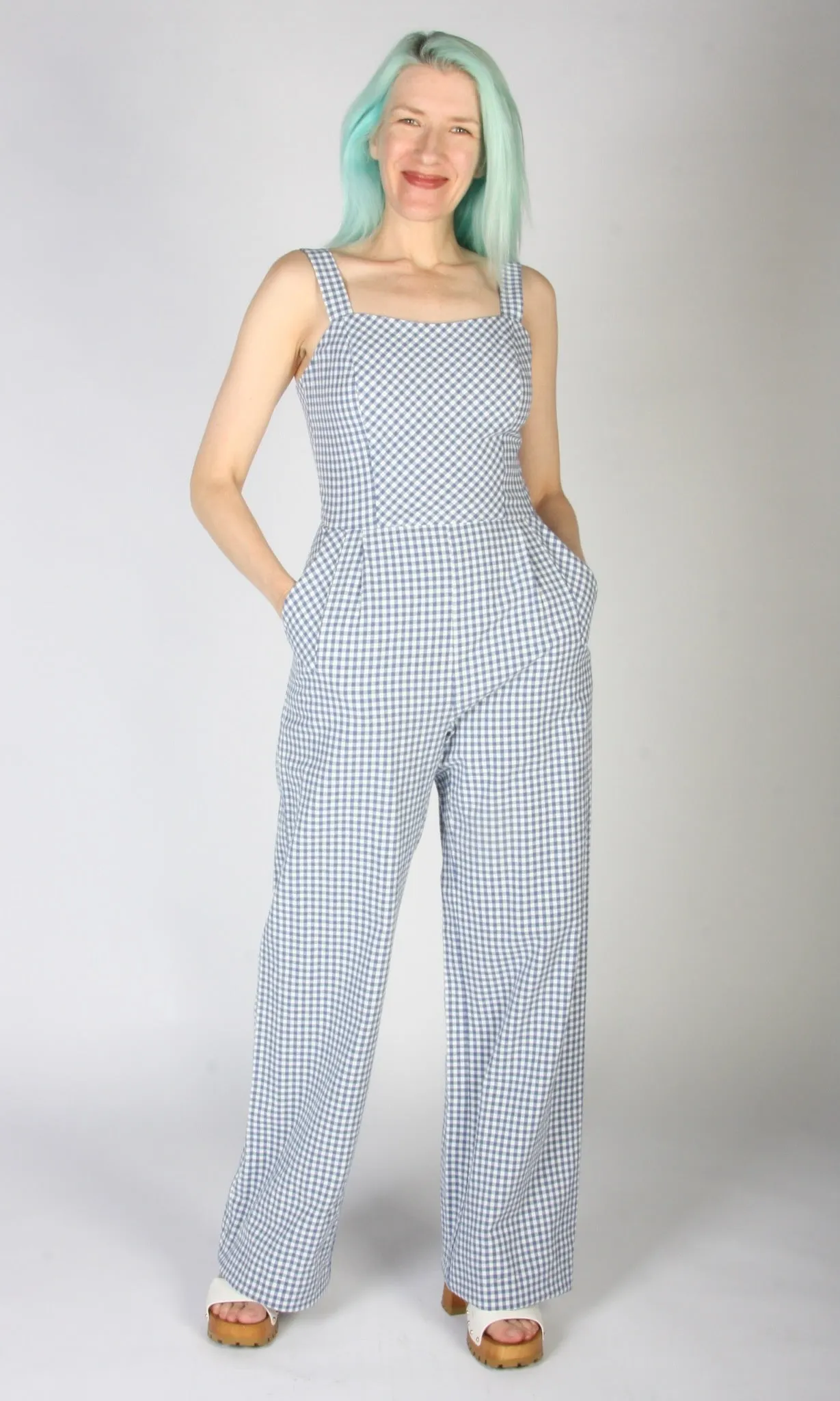 Roadrunner Jumpsuit - Blue Gingham sold by Birds of North America product image thumbnail 4