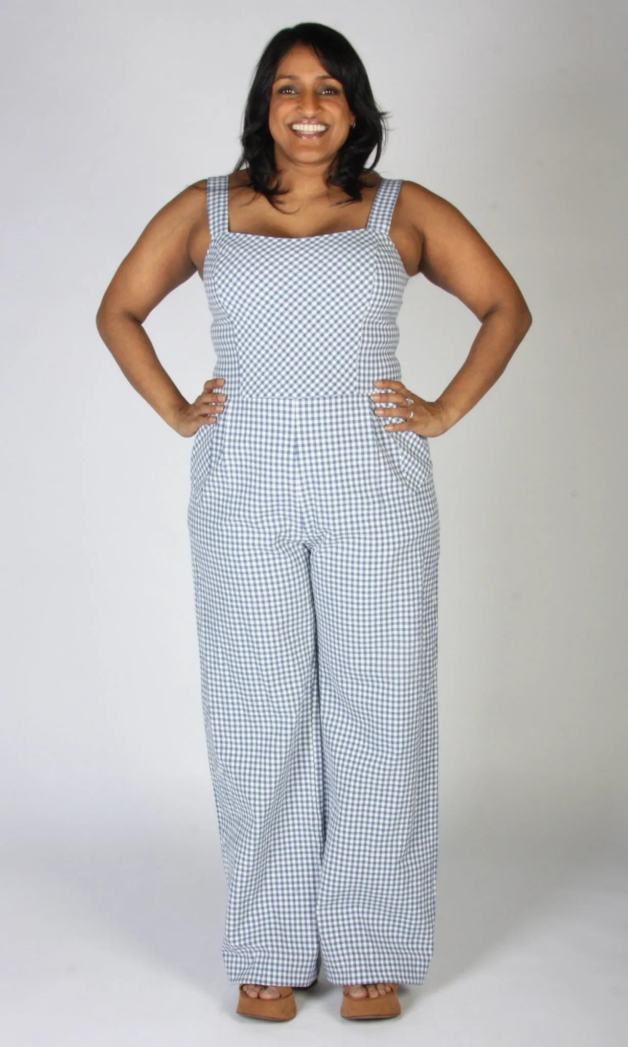 Roadrunner Jumpsuit - Blue Gingham sold by Birds of North America product image thumbnail 5