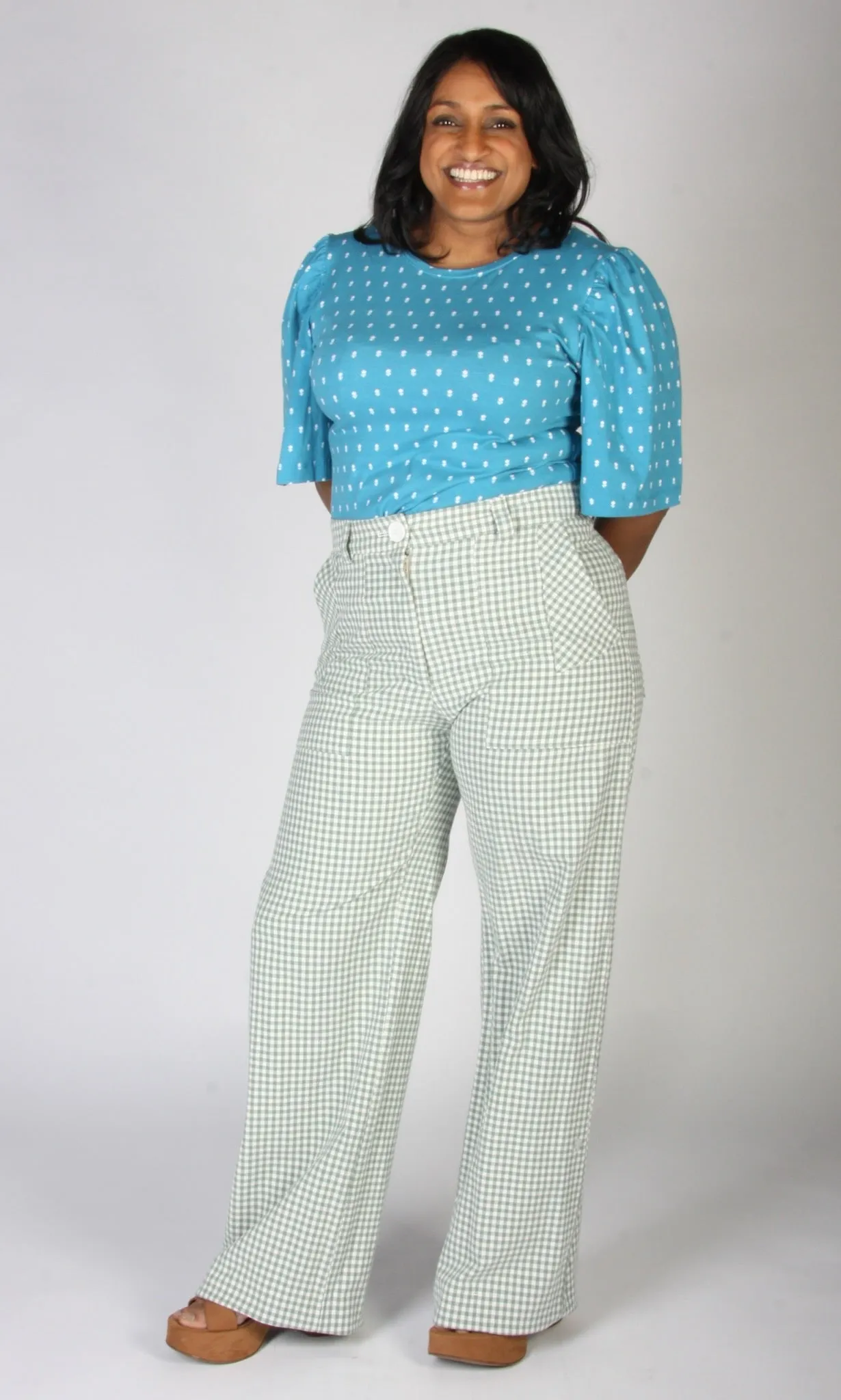 Gannet Pant - Sage Gingham sold by Birds of North America product image thumbnail 5