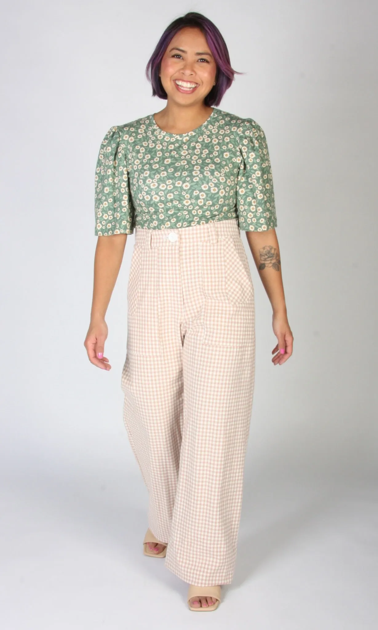 Gannet Pant - Peach Gingham sold by Birds of North America product image thumbnail 3