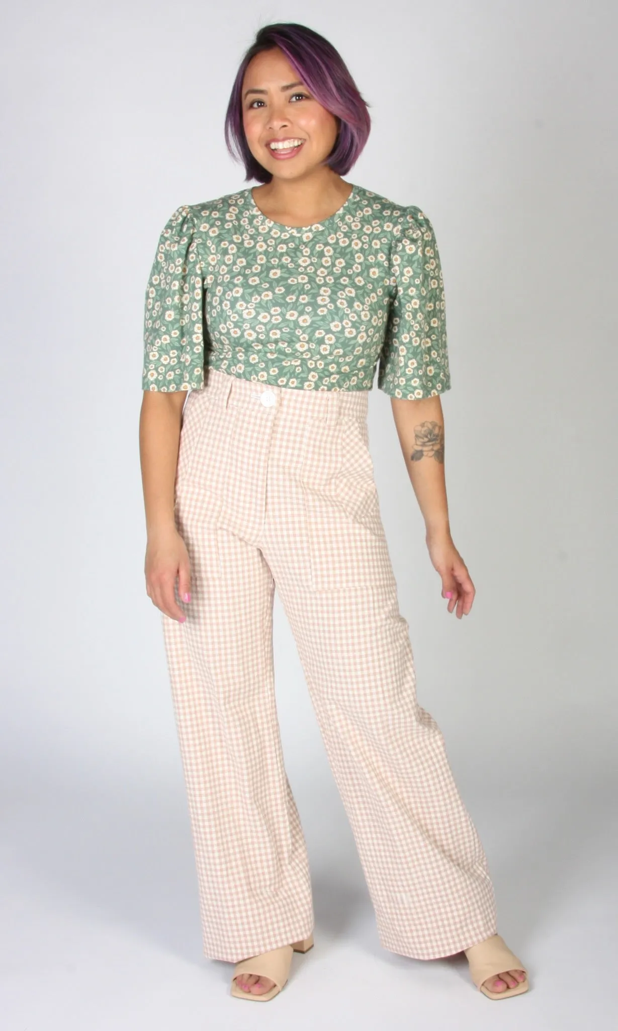 Gannet Pant - Peach Gingham sold by Birds of North America product image thumbnail 4