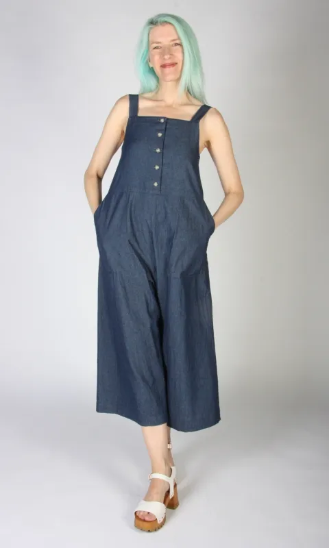 Firecrest Jumpsuit - Dark Wash made by Birds of North America