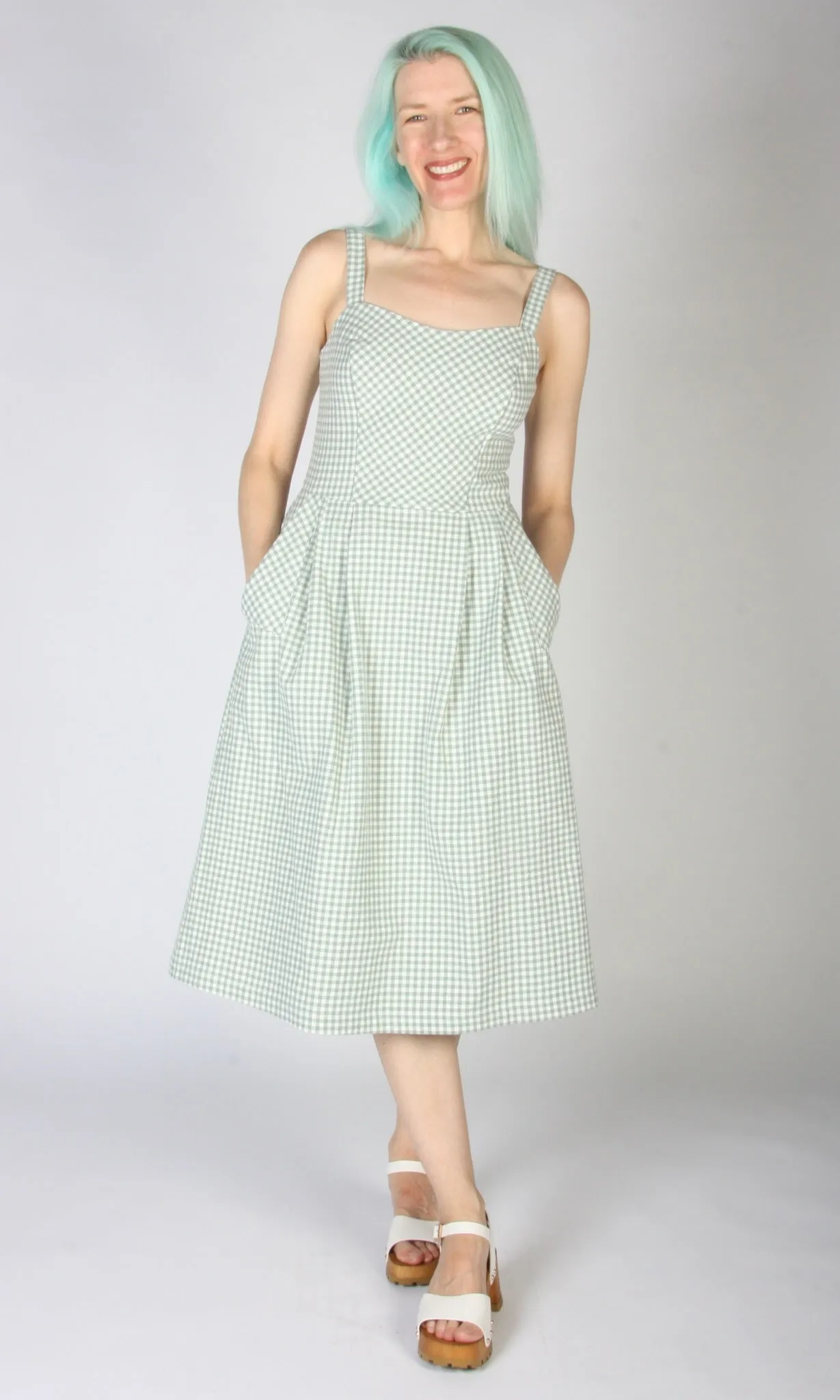 SS582 - 4 - Sparrow Hawk Dress - Sage Gingham sold by Birds of North America product image thumbnail 4