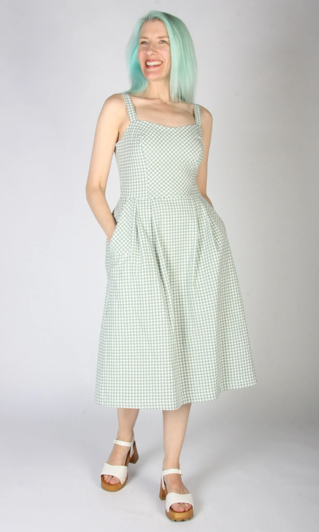 SS582 - 4 - Sparrow Hawk Dress - Sage Gingham sold by Birds of North America product image thumbnail 5