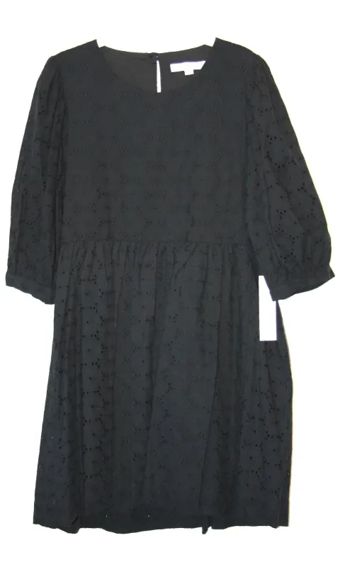 SS569 - L - Bluebonnet Dress - Black made by Birds of North America