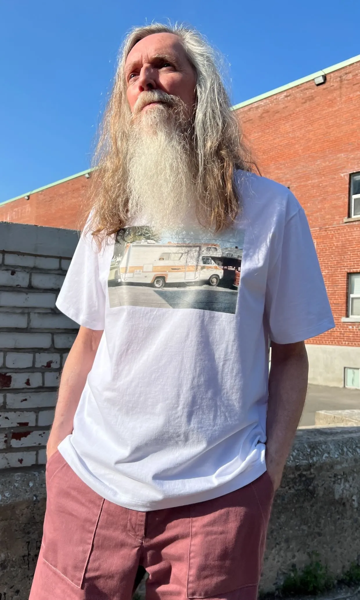 SS650 - XXS - 'Beware of Dog' MacCormick Tee - White Cropped sold by Birds of North America product image thumbnail 5