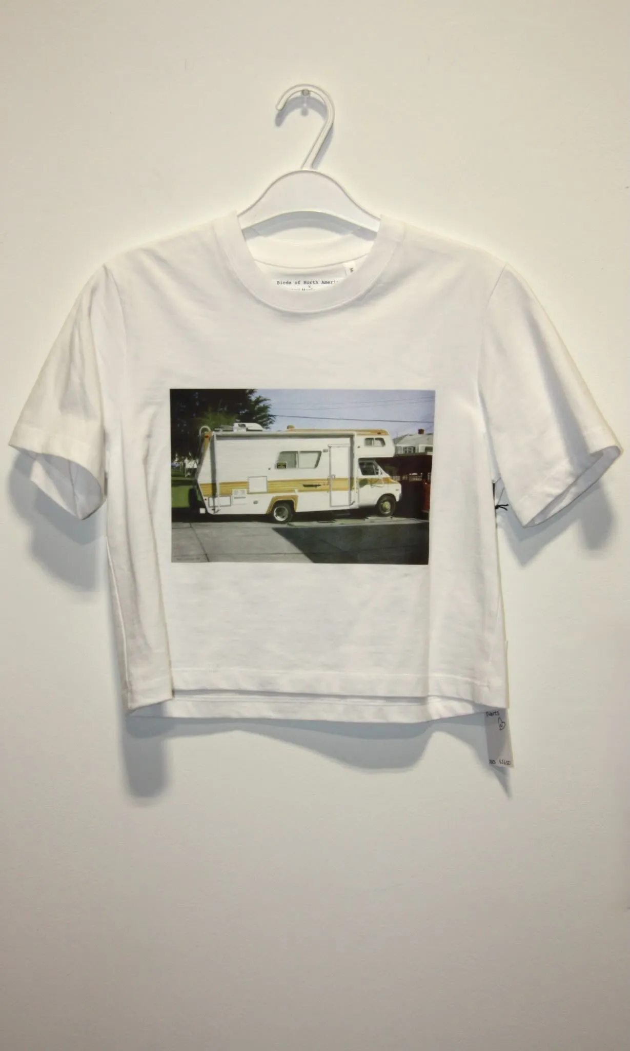 SS650 - XXS - 'Beware of Dog' MacCormick Tee - White Cropped sold by Birds of North America