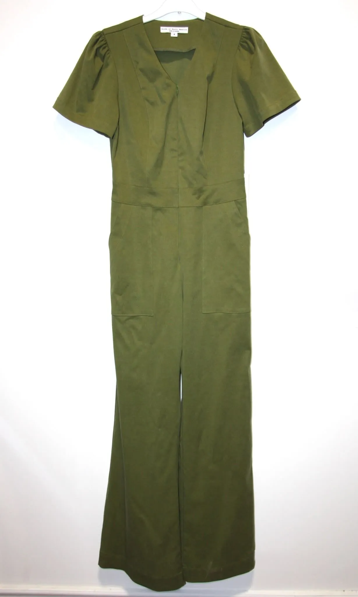 SS716 - 4 - Jumpsuit Sample - Olive sold by Birds of North America