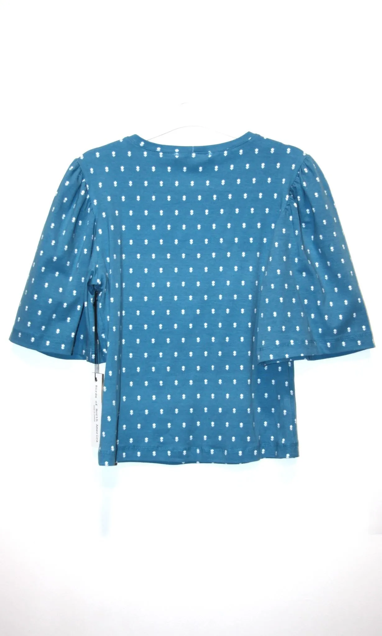 SS683 - XS - Peahen Top - Blue Flowers sold by Birds of North America product image thumbnail 2