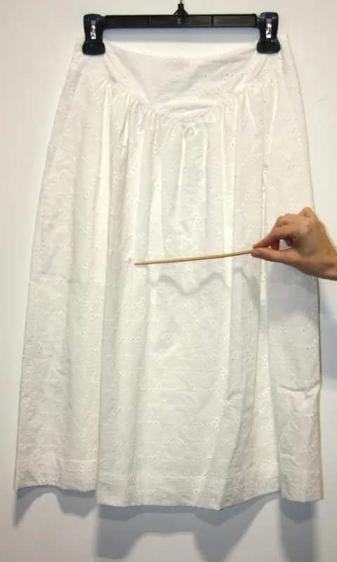 SS727 - XS - Hermit Thrush Skirt - White Eyelet made by Birds of North America