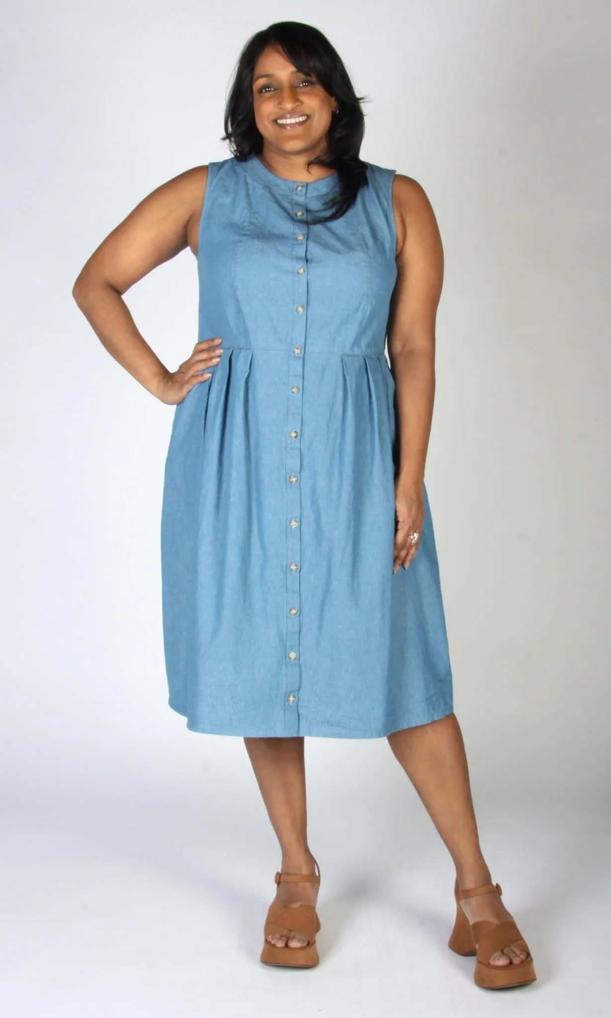 SS529 - S - Thunder Pumper Dress - Medium Wash sold by Birds of North America product image thumbnail 4