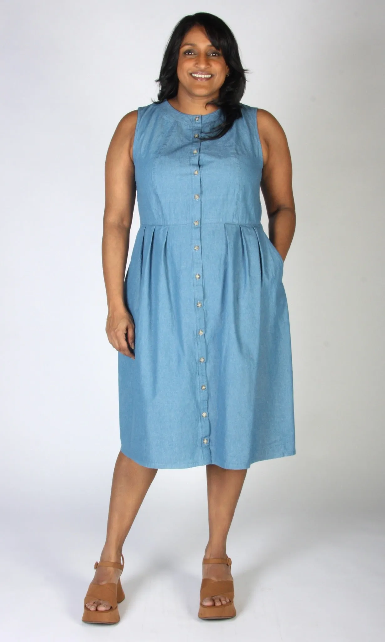 SS529 - S - Thunder Pumper Dress - Medium Wash sold by Birds of North America product image thumbnail 3