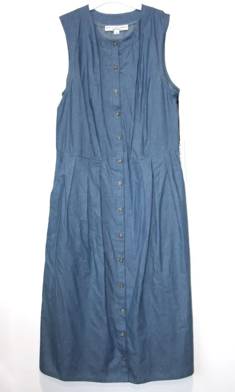 SS529 - S - Thunder Pumper Dress - Medium Wash made by Birds of North America