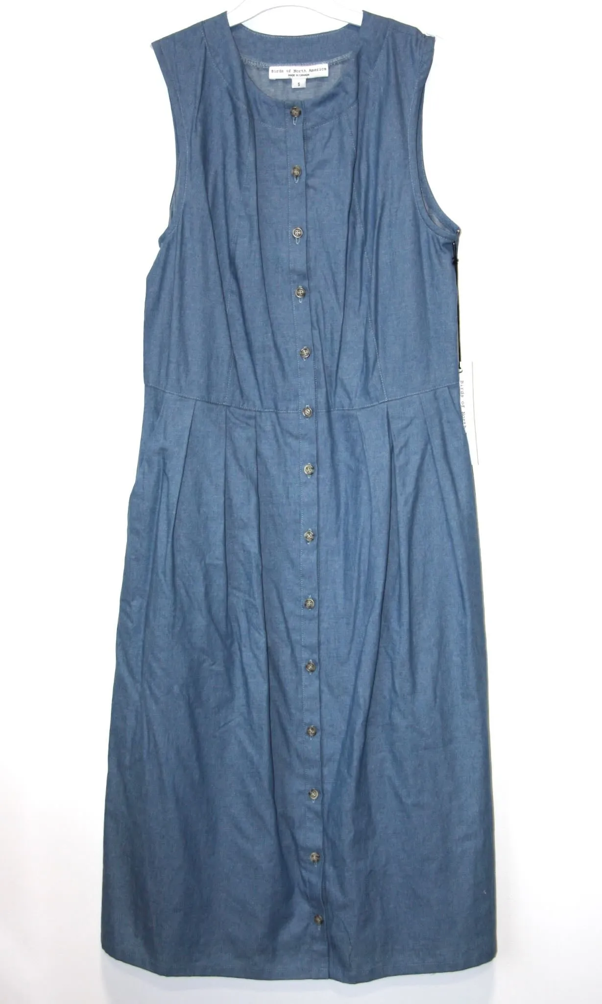 SS529 - S - Thunder Pumper Dress - Medium Wash sold by Birds of North America