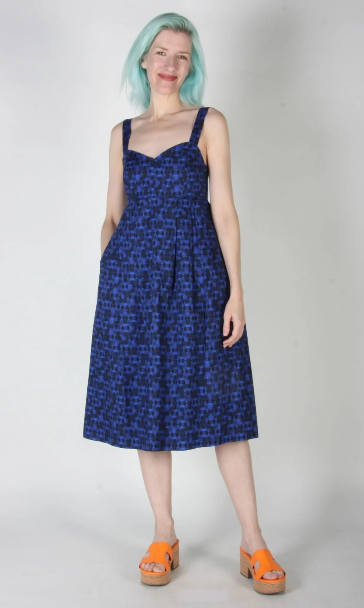 SS597 - S - Twite Dress - Zaffre Glass sold by Birds of North America product image thumbnail 4