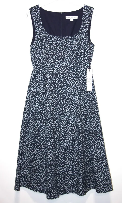 SS711 - 6 - Columba Dress - Navy Print made by Birds of North America