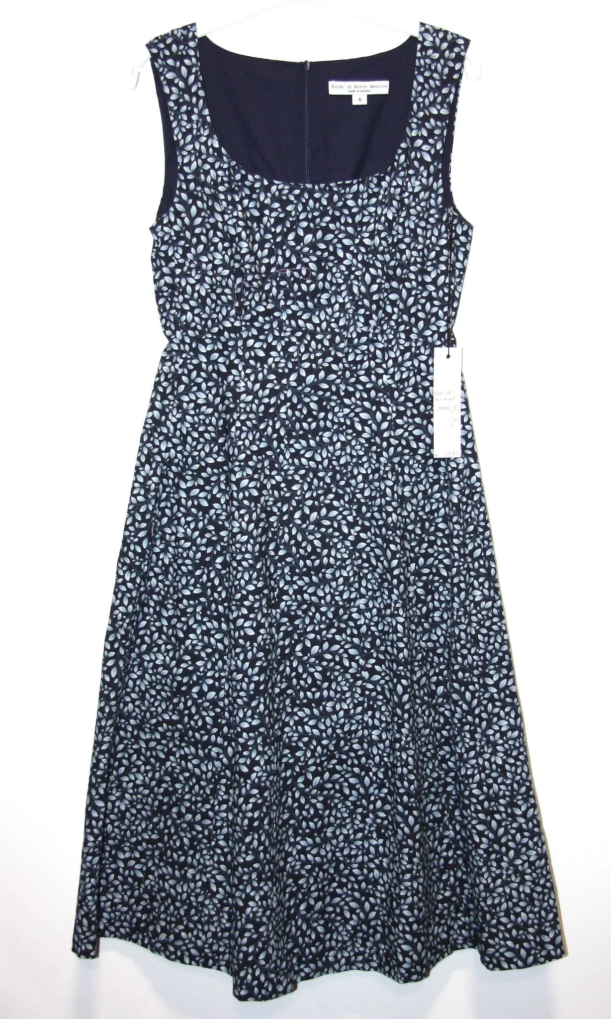 SS711 - 6 - Columba Dress - Navy Print sold by Birds of North America