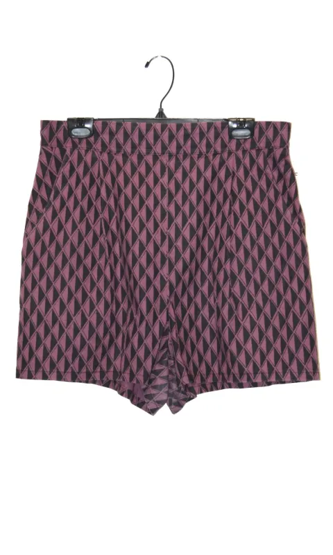 RN1312 -12 - Umbrellabird Short - Eggplant Geometric made by Birds of North America