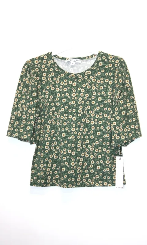 RN1379 - M - Peahen Top - Flower Drift made by Birds of North America