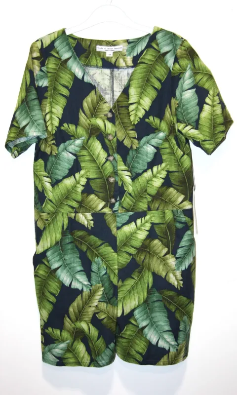 RN1499 - 10 - Wood Haunter Romper - Banana Leaves made by Birds of North America