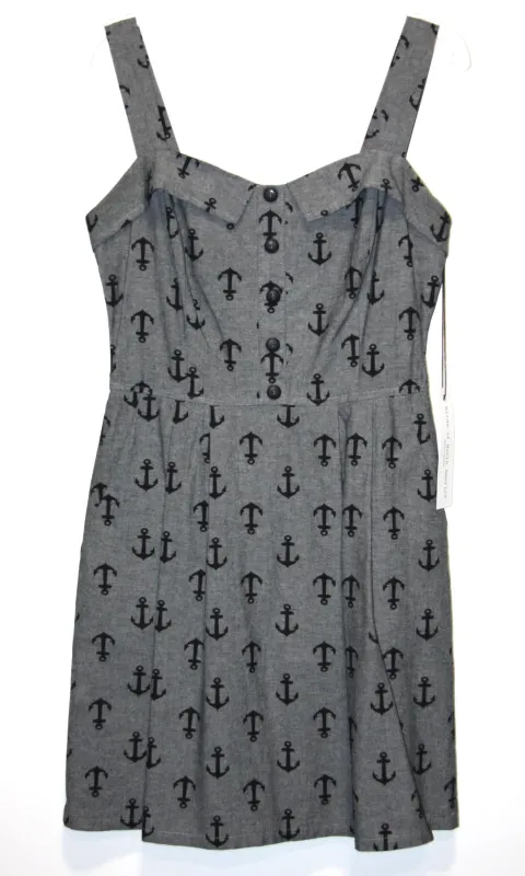 RN1546 - 6 - Motmot Dress - Black Anchors made by Birds of North America