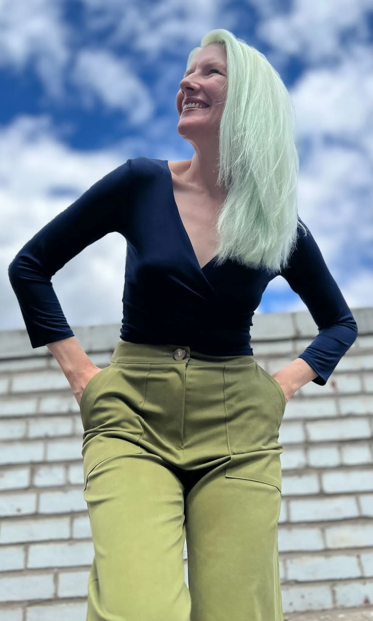 Crescentchest Top - Navy sold by Birds of North America