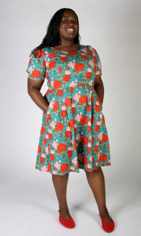 Winter Chippy Dress - Roses made by Birds of North America