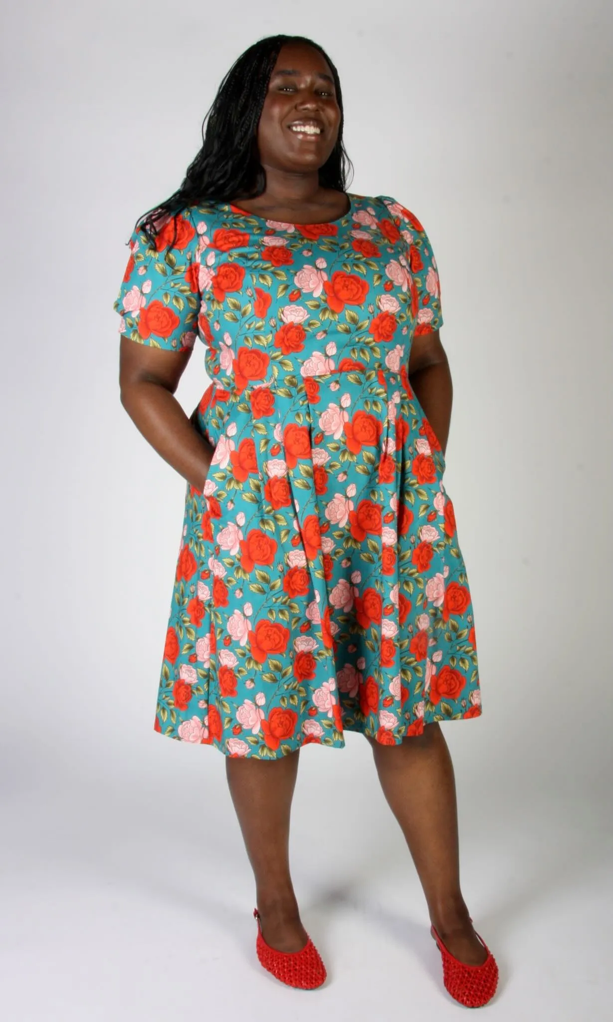 Winter Chippy Dress - Roses sold by Birds of North America