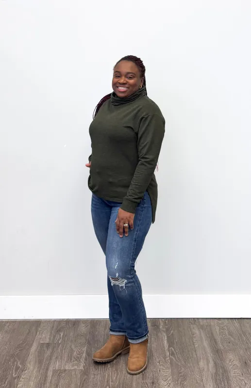 *Pre-Sale* Shortbread Cowl Top sold by Buttercream Clothing