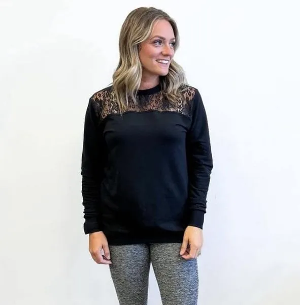 *Pre-Sale* Lace Sweatshirt sold by Buttercream Clothing product image thumbnail 5