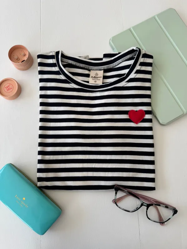 *Quick Ship* Heart Crew Tee sold by Buttercream Clothing