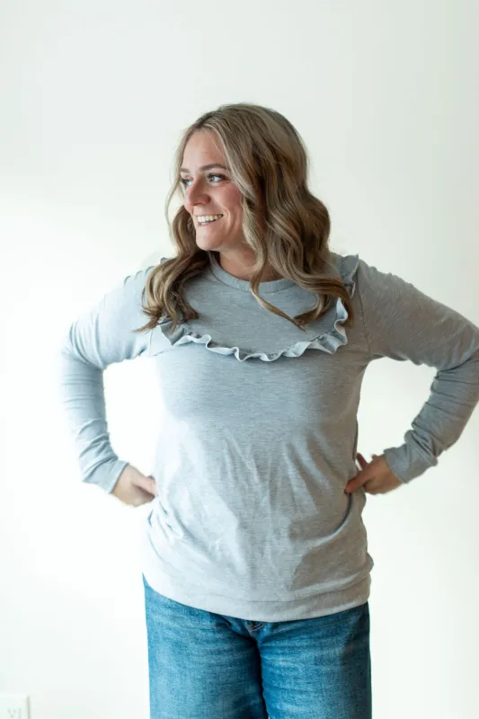 *Pre-Sale* Ruffle Sweatshirt sold by Buttercream Clothing