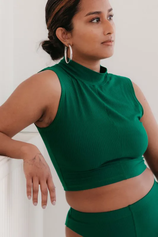 ROMEO MOCK NECK TANK - Gem sold by Cherry Gardens