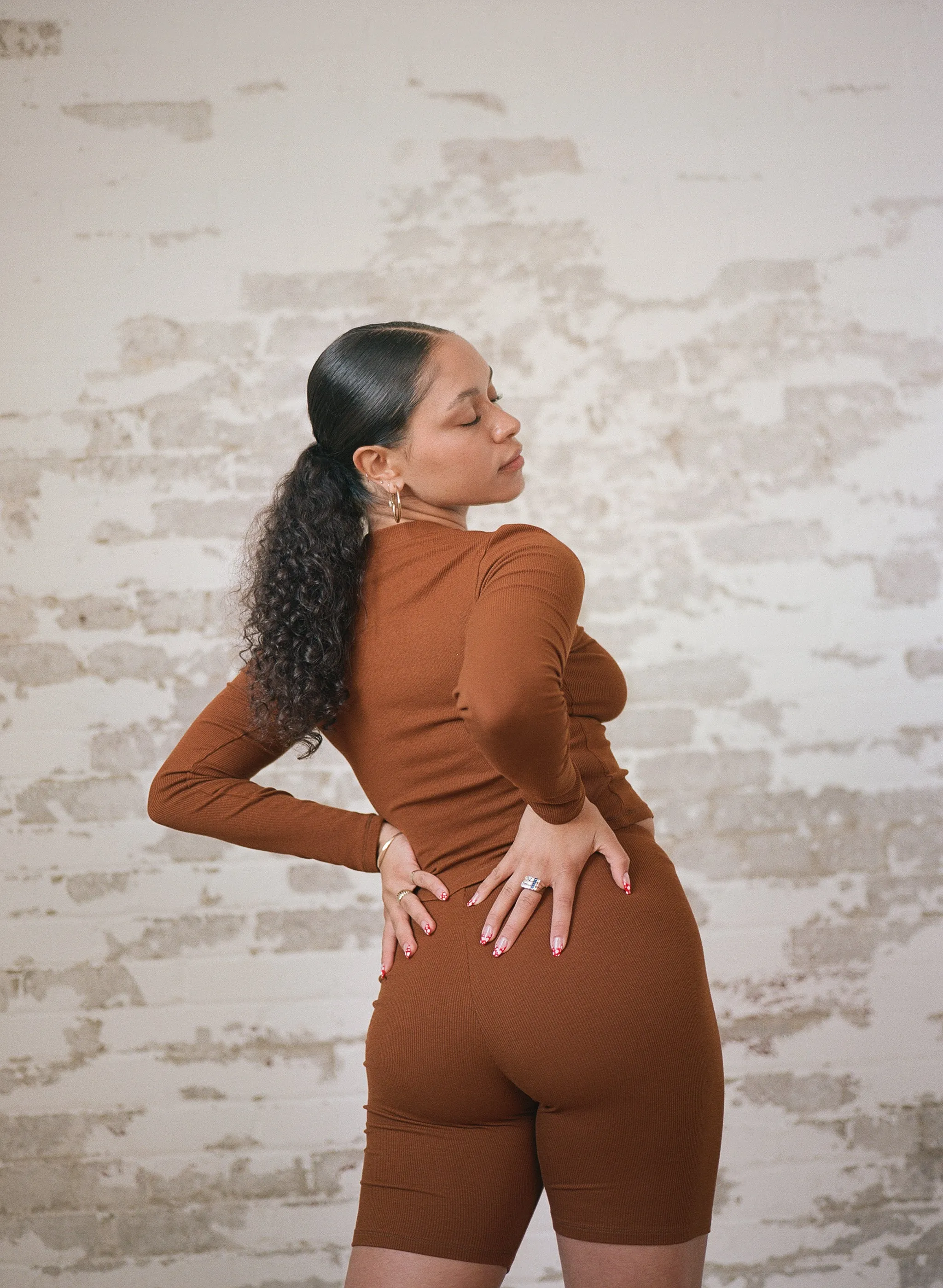 PONY BIKE SHORT - Toffee sold by Cherry Gardens product image thumbnail 3