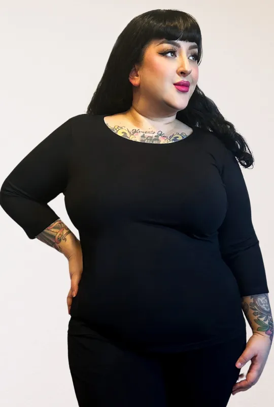 Perfect Tee - Black Bamboo sold by Cherry Velvet