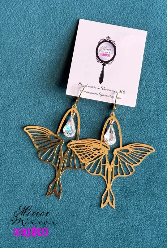 Butterfly Teardrops - Mirror Mirror Bijoux sold by Cherry Velvet