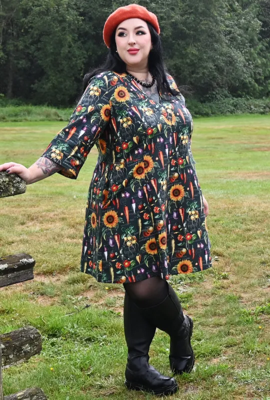 Greta- Turnip the Style - Vegetable Print Tunic Dress made by Cherry Velvet