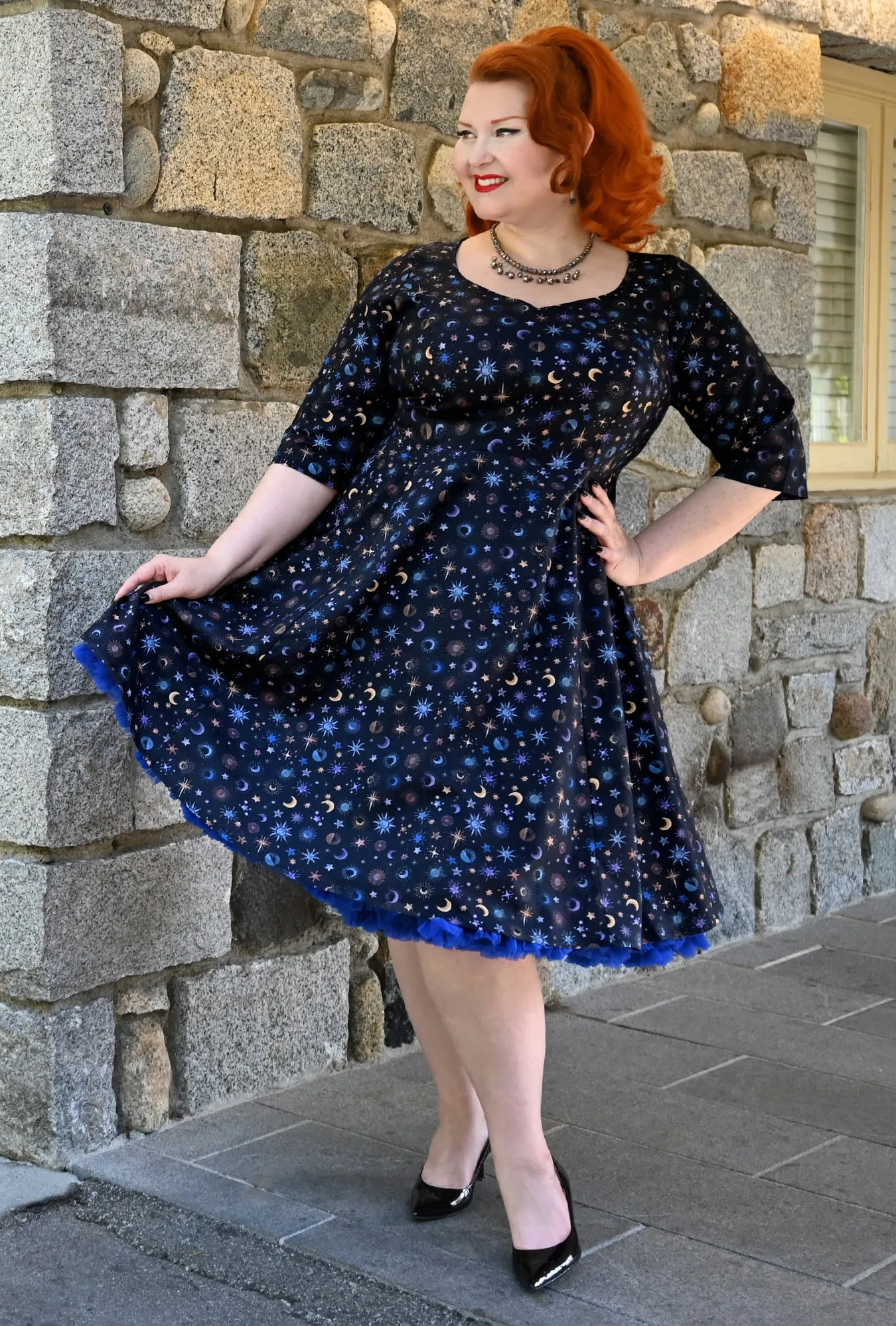 Marlene - Lunar Magick - Moon and Stars dress sold by Cherry Velvet product image thumbnail 4