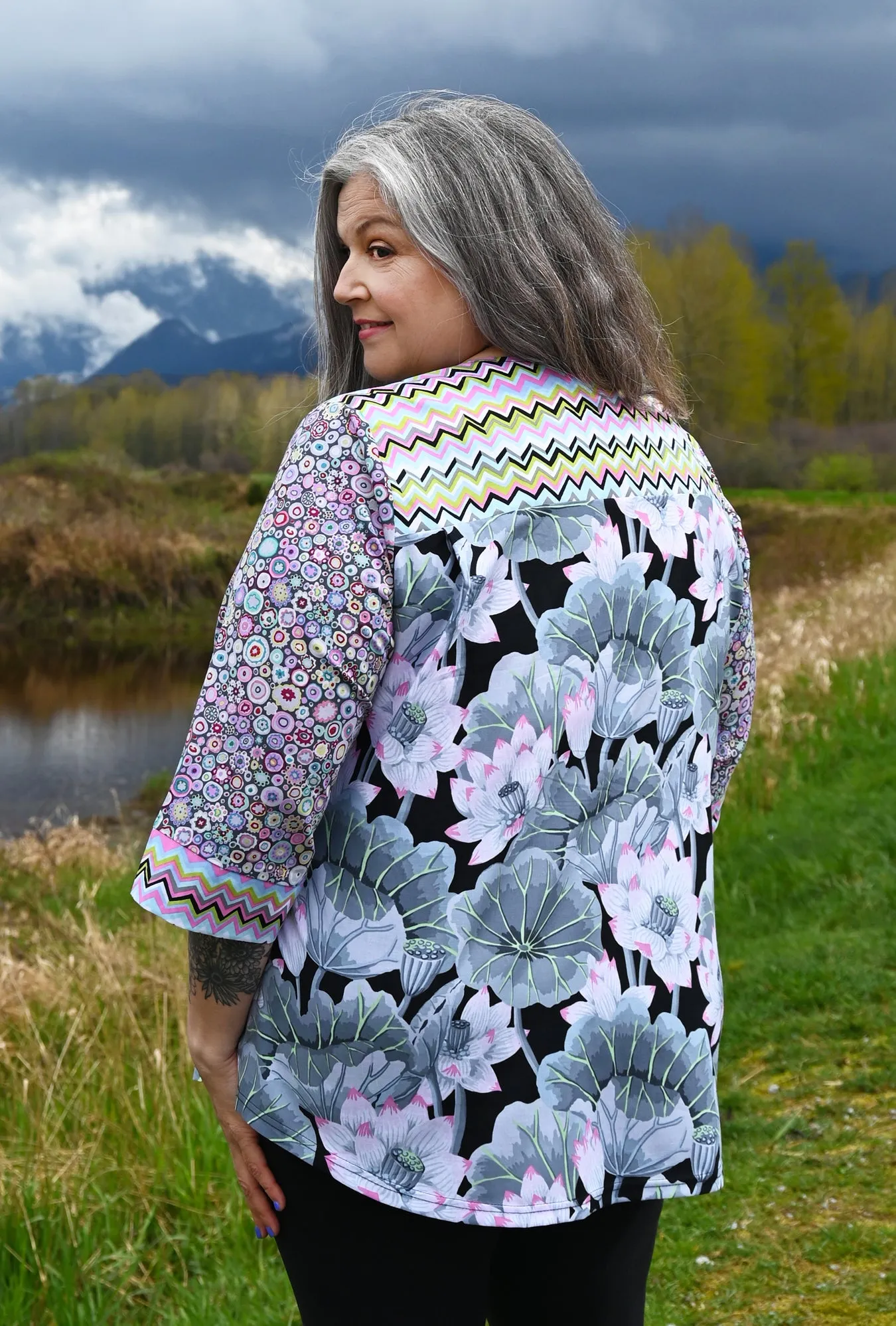 Eden Floral Shirt - Lotus Blossom sold by Cherry Velvet product image thumbnail 3