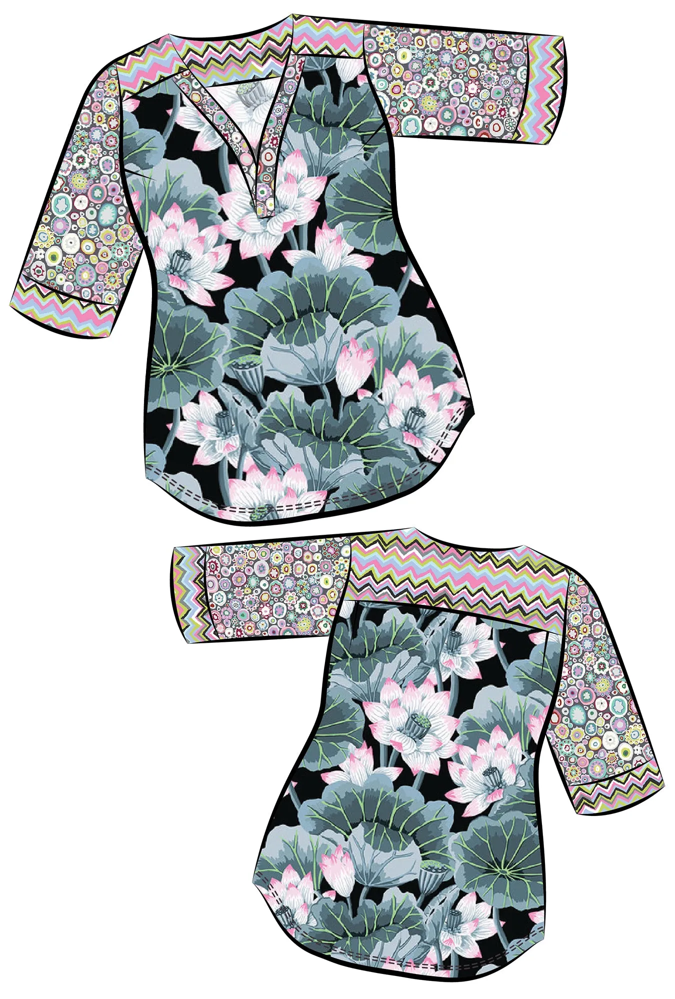 Eden Floral Shirt - Lotus Blossom sold by Cherry Velvet product image thumbnail 4