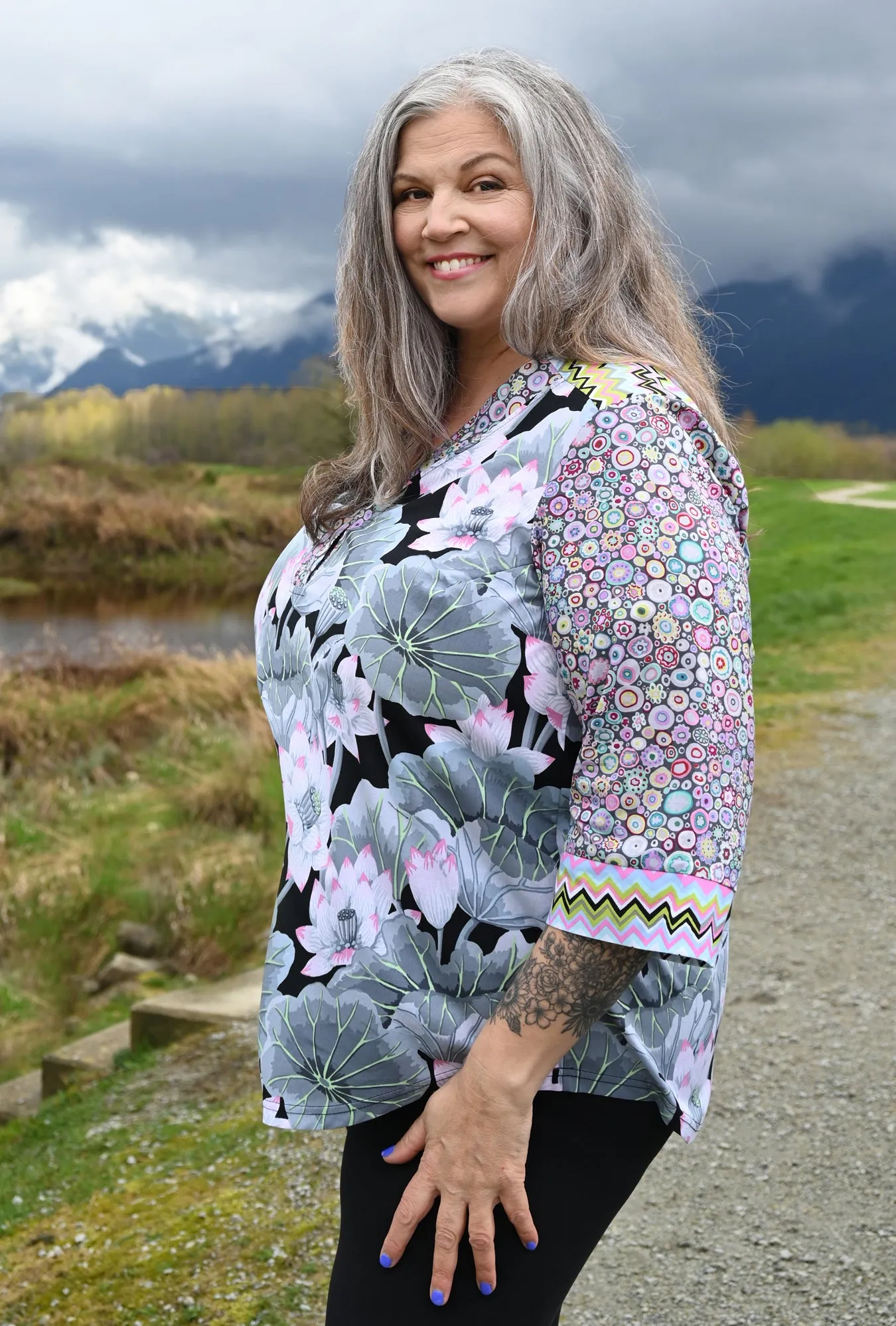 Eden Floral Shirt - Lotus Blossom sold by Cherry Velvet product image thumbnail 2